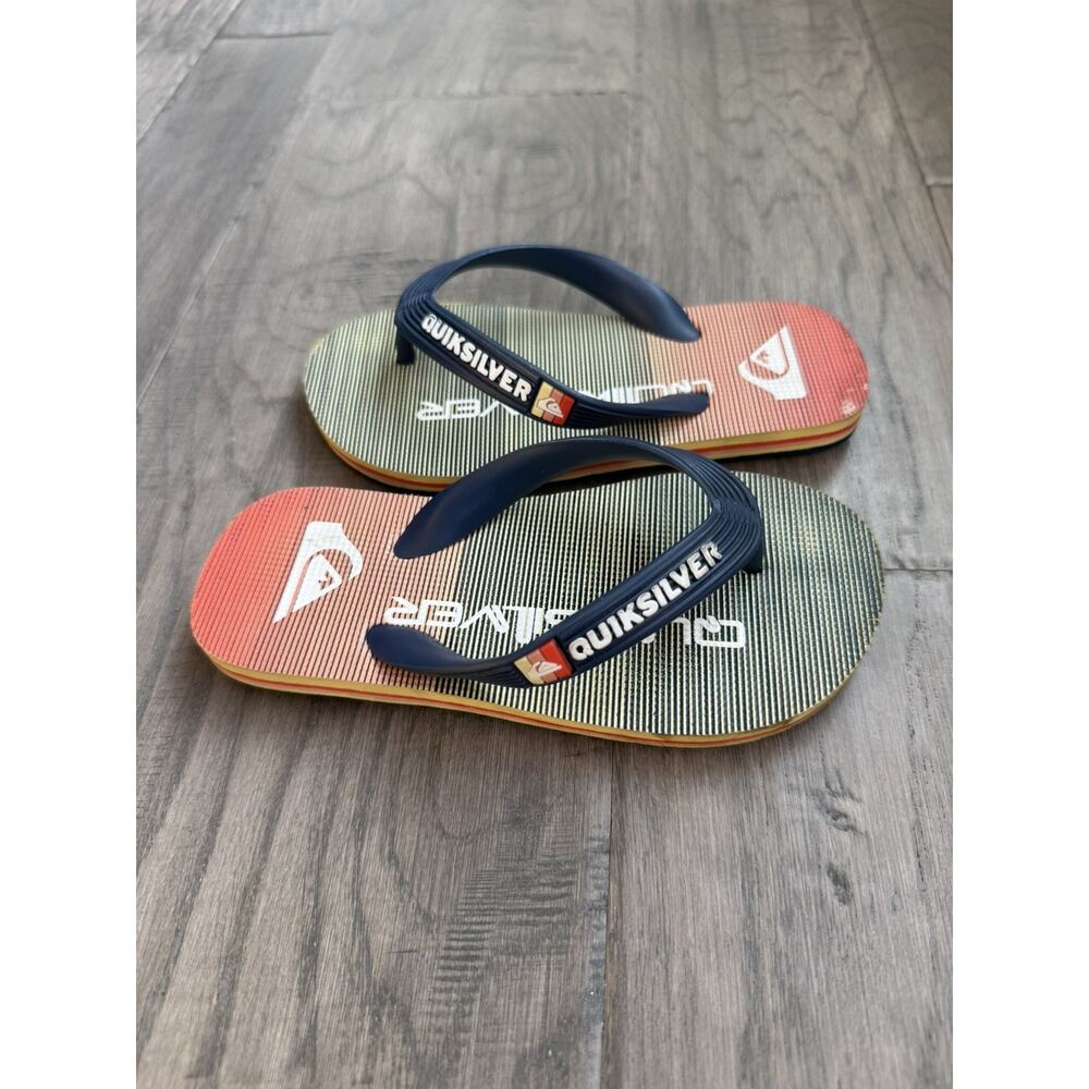 Quiksilver Kids Flip Flops Child Youth Size 11/12 | Beach Pool Summer Sandals